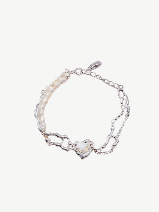 Opaline Elegance Chain Bracelet