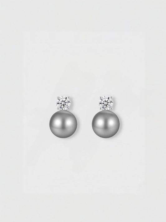 Gem Grey Pearl Studs