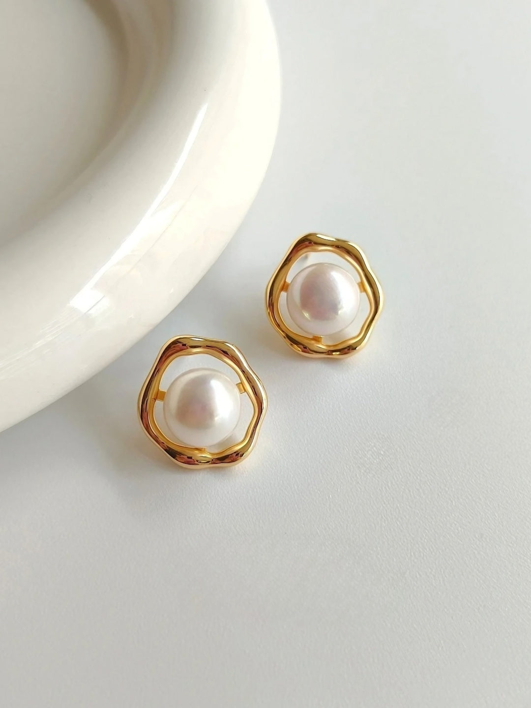 Lunar Gleam Pearl Studs