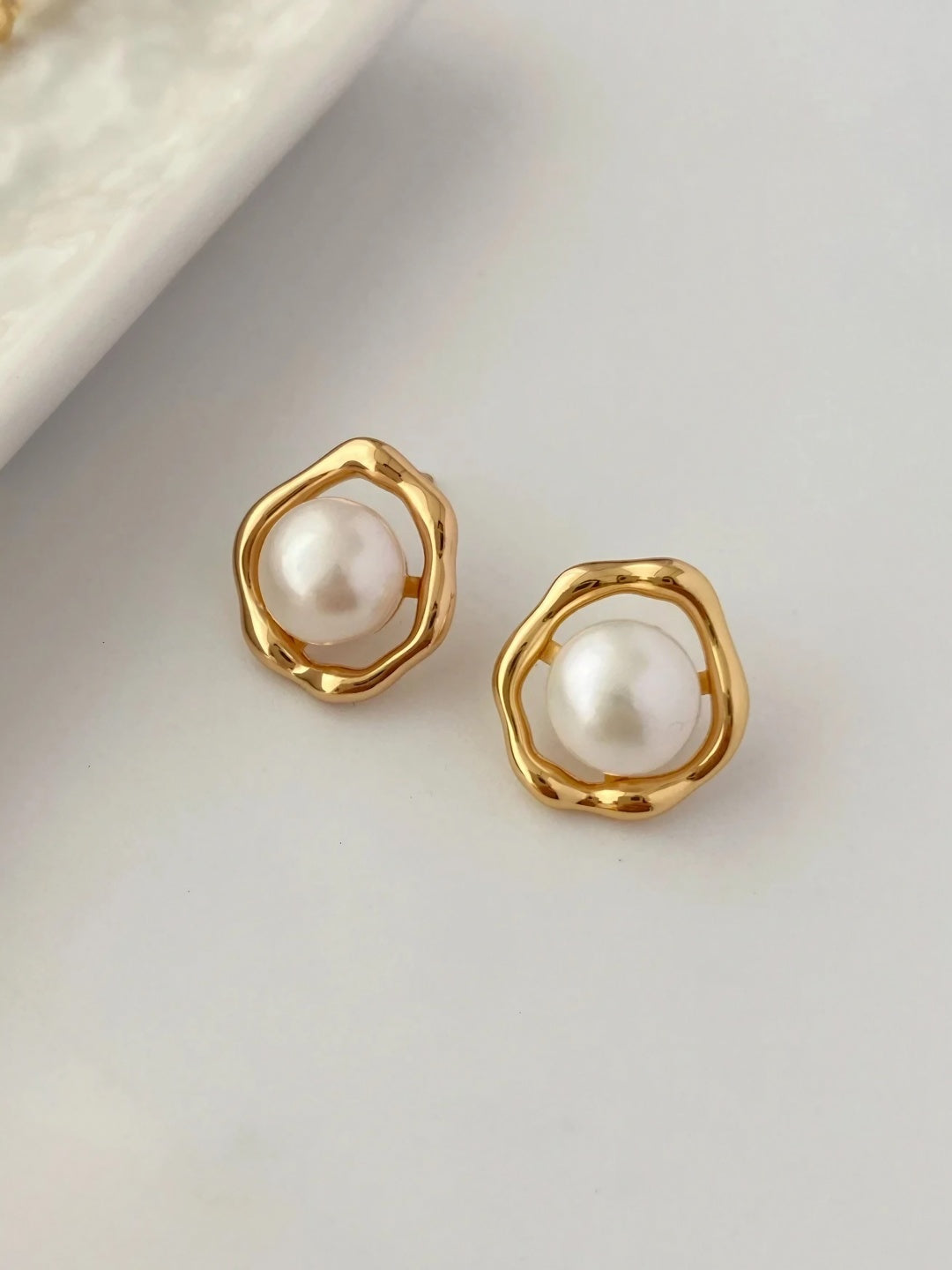 Lunar Gleam Pearl Studs