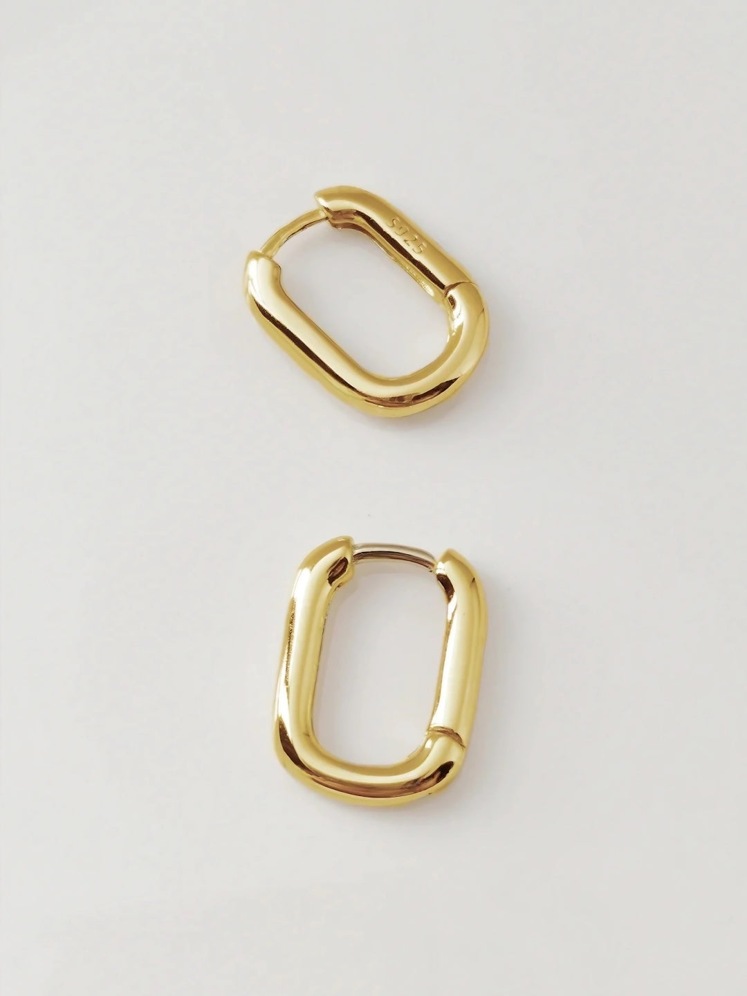 Ellipse Huggie Earrings