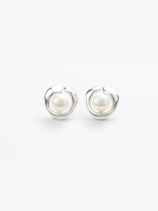 Orbital Pearl Embrace Studs