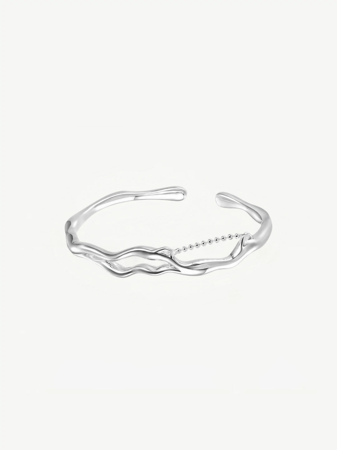 Silhouette Wave Silver Bracelet