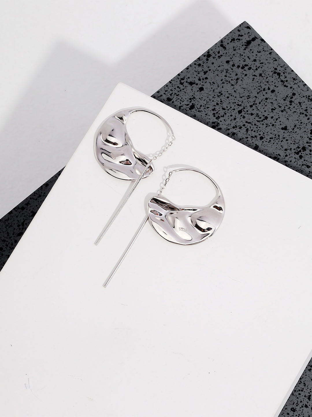 Abstract Elegance Hoop Earrings-Earrings-SoulAdorne