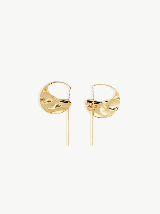 Abstract Elegance Hoop Earrings