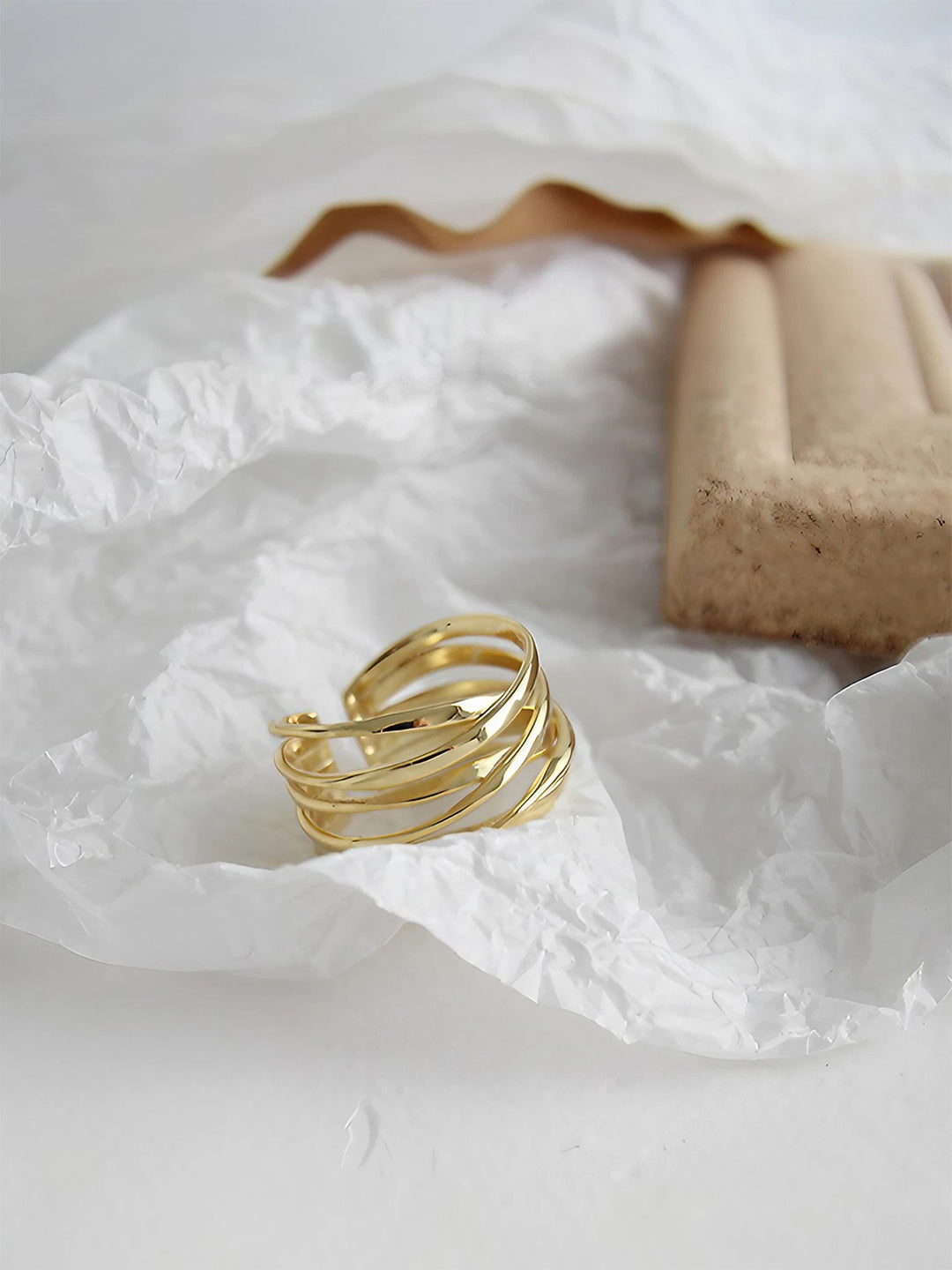 Aureate Twist Ring-Rings-SoulAdorne