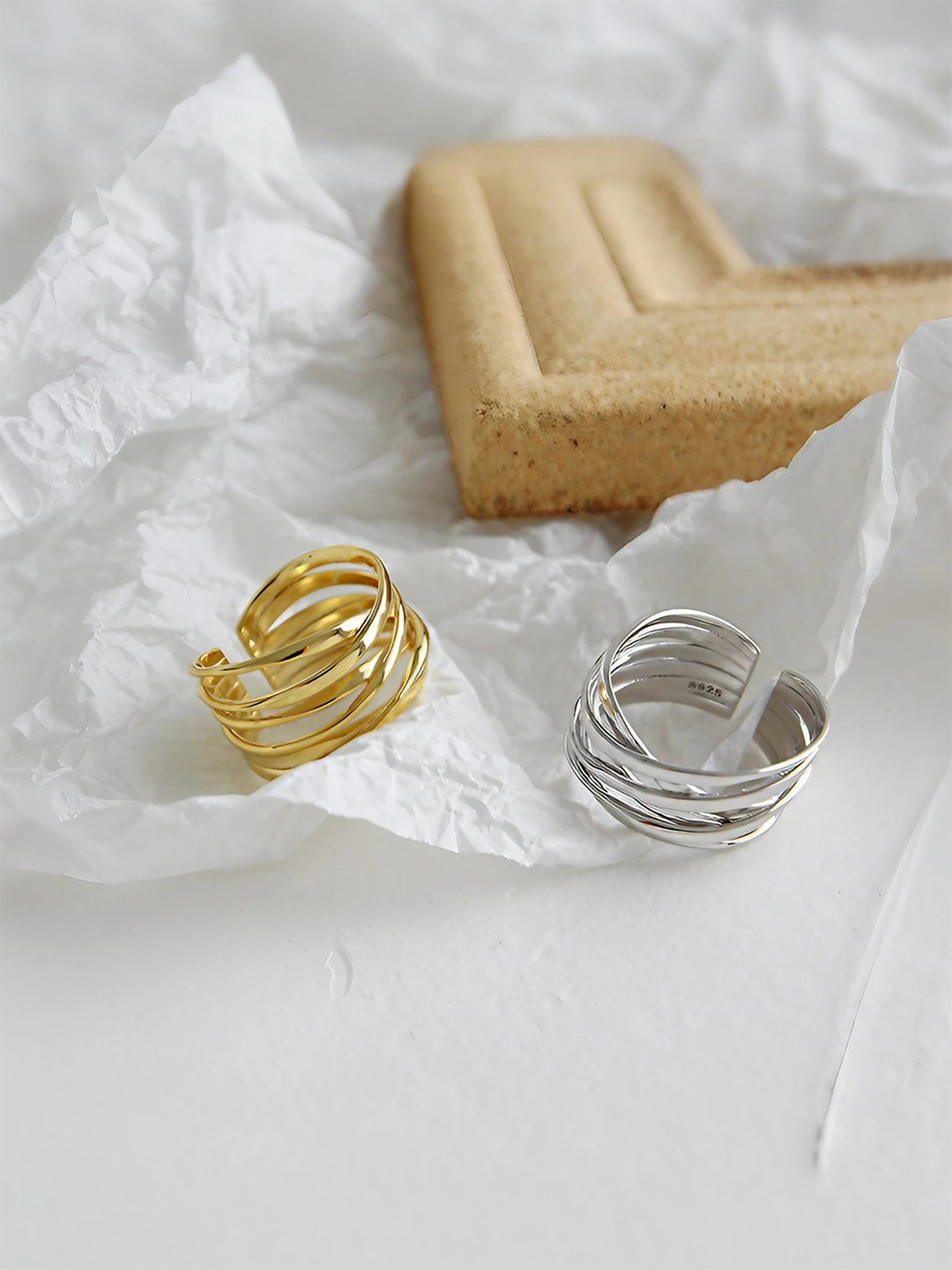 Aureate Twist Ring-Rings-SoulAdorne