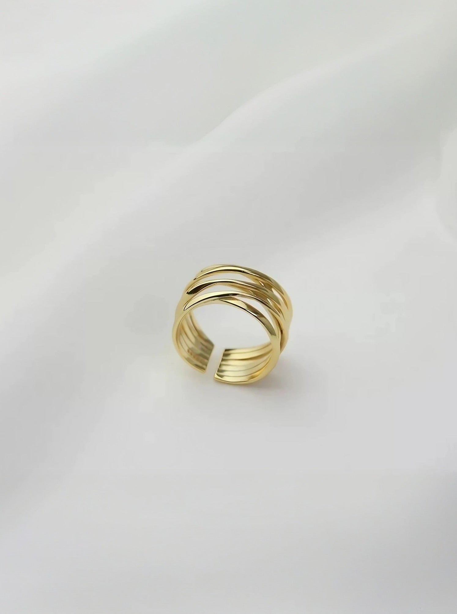 Aureate Twist Ring-Rings-SoulAdorne