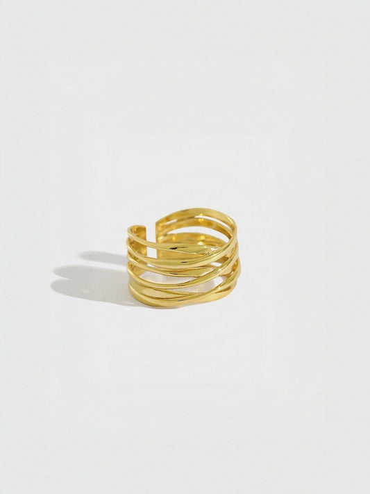 Aureate Twist Ring-Rings-SoulAdorne