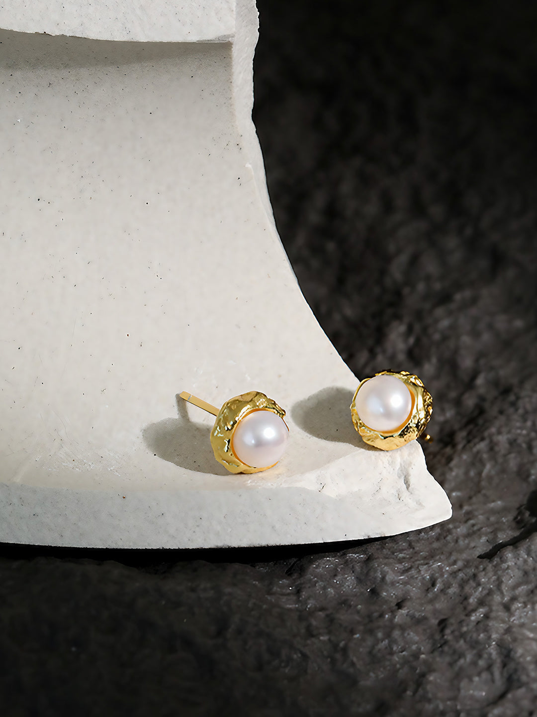 Aurora Pearl Studs-Earrings-SoulAdorne