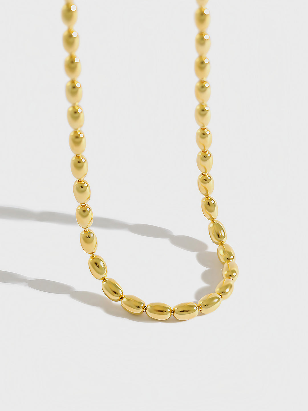 Aurum Bead Cascade Necklace-Necklaces-SoulAdorne