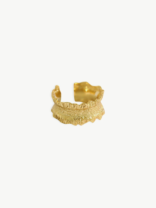 Aurum Ripple Cuff Ring