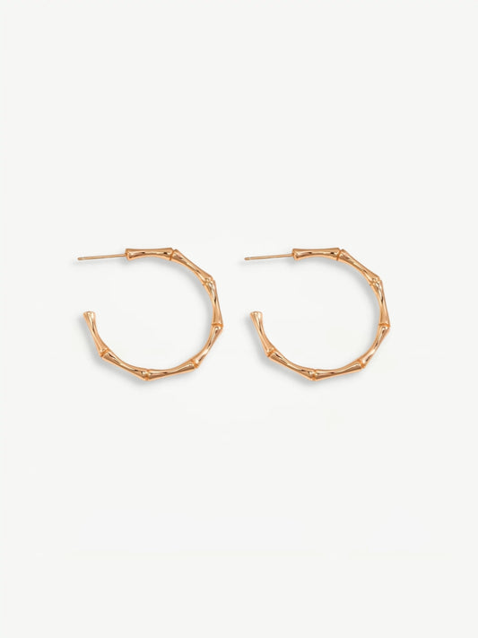 Bamboo Hoop Earrings