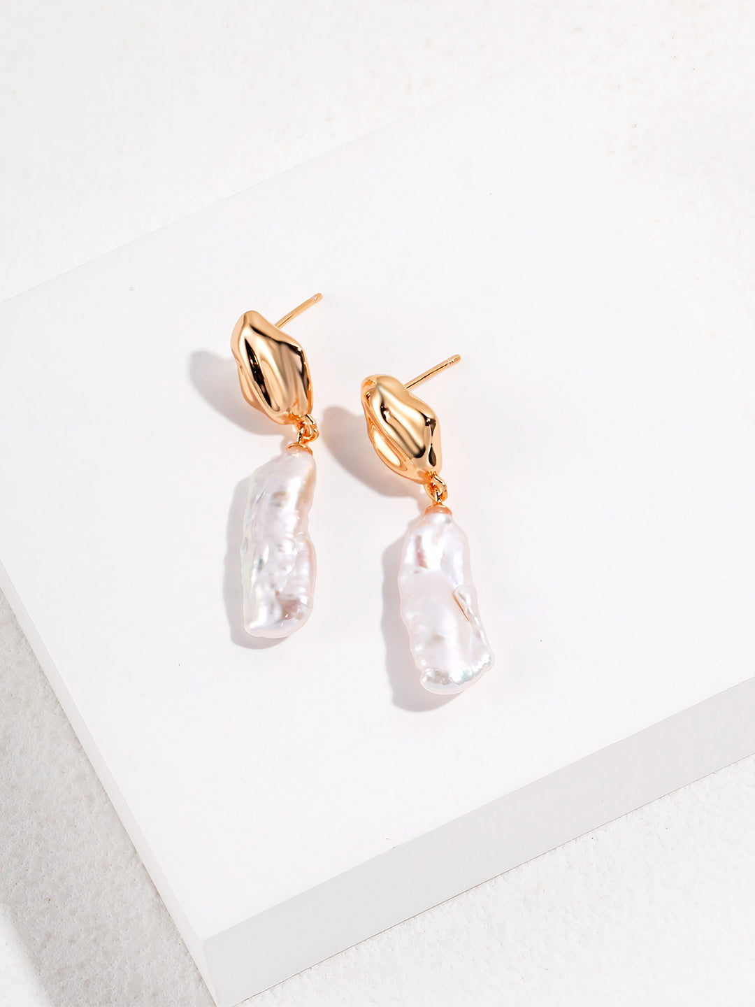 Baroque Pearl Drop Earrings-Earrings-SoulAdorne