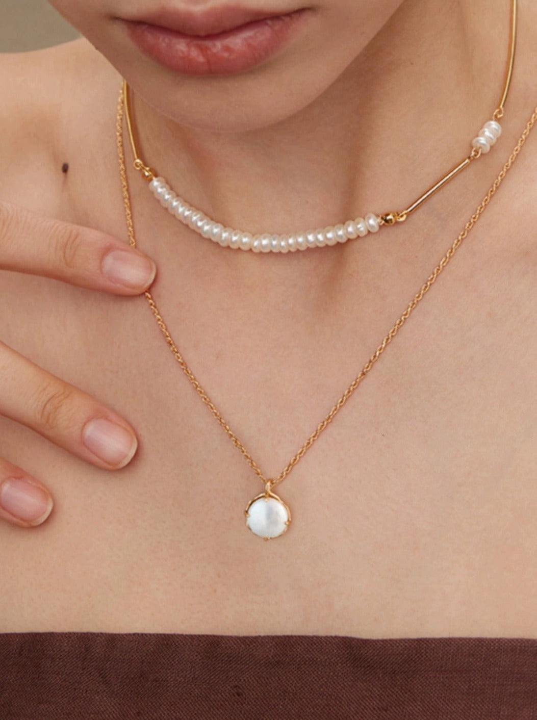 Baroque Pearl Radiance Pendant-Necklaces-SoulAdorne