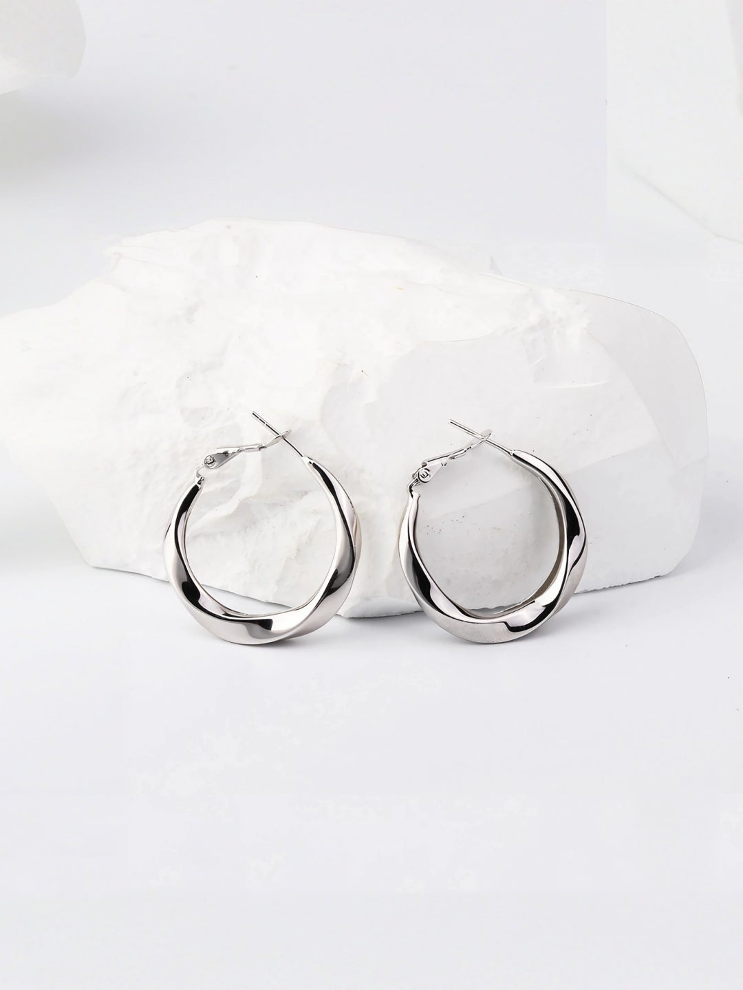 Bold Wave Hoops-Earrings-SoulAdorne