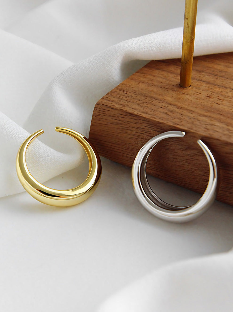 Bright Crescent Ring-Rings-SoulAdorne