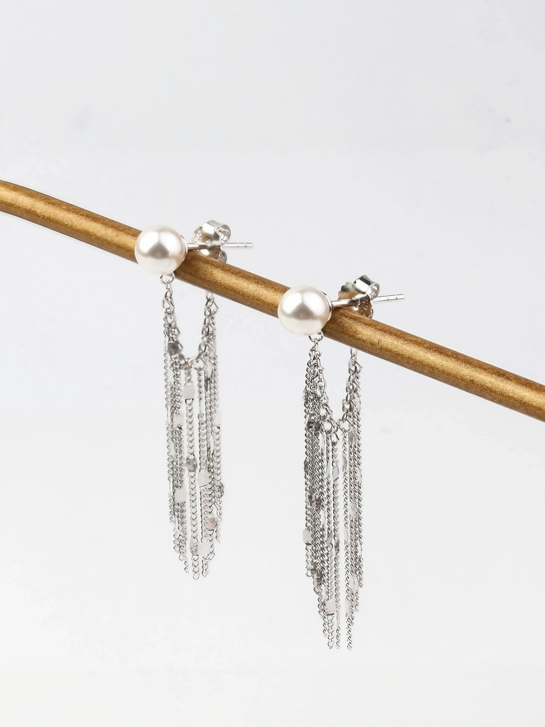 Cascade Delicate Fringe Earrings-Earrings-SoulAdorne