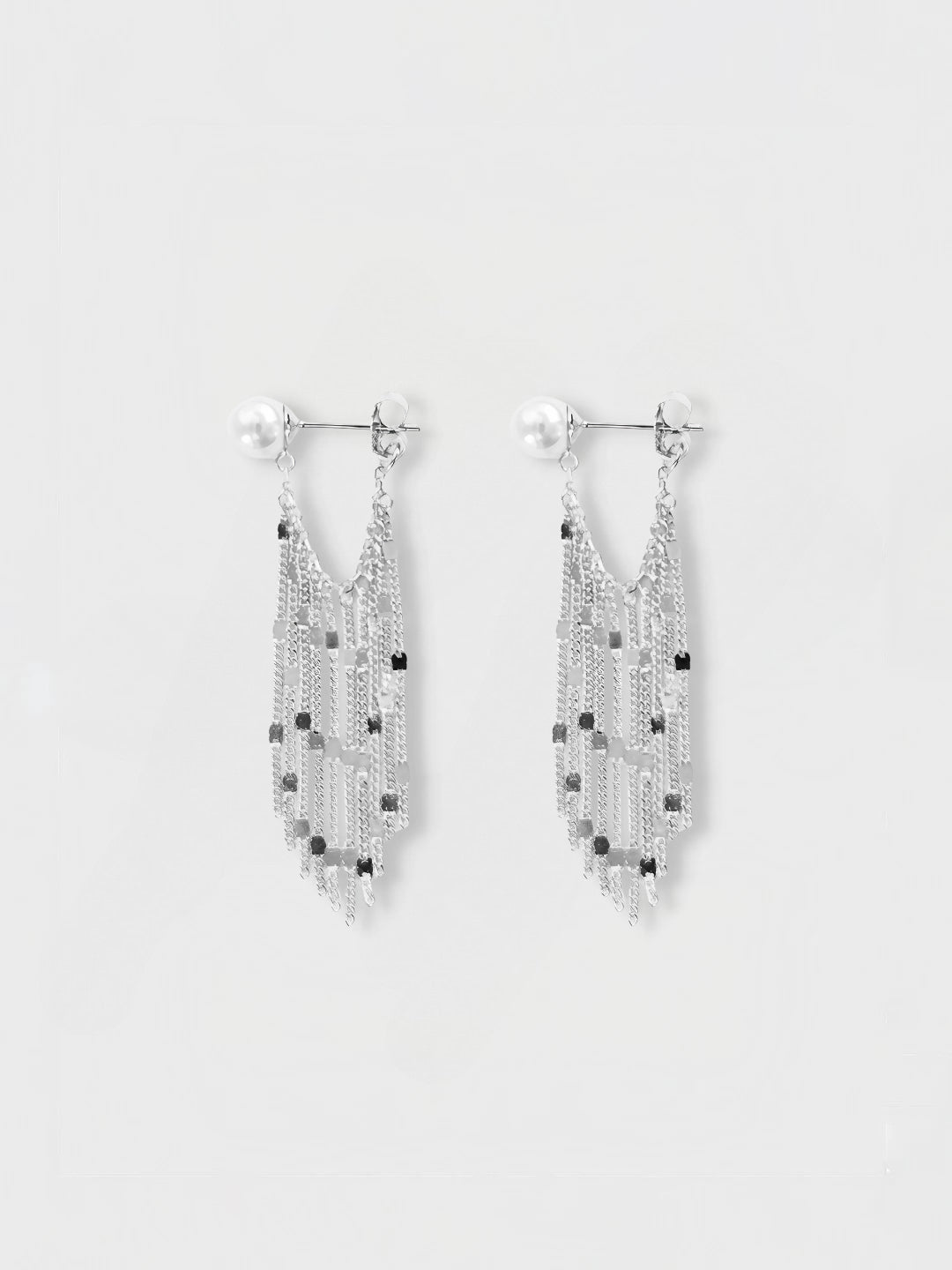 Cascade Delicate Fringe Earrings-Earrings-SoulAdorne