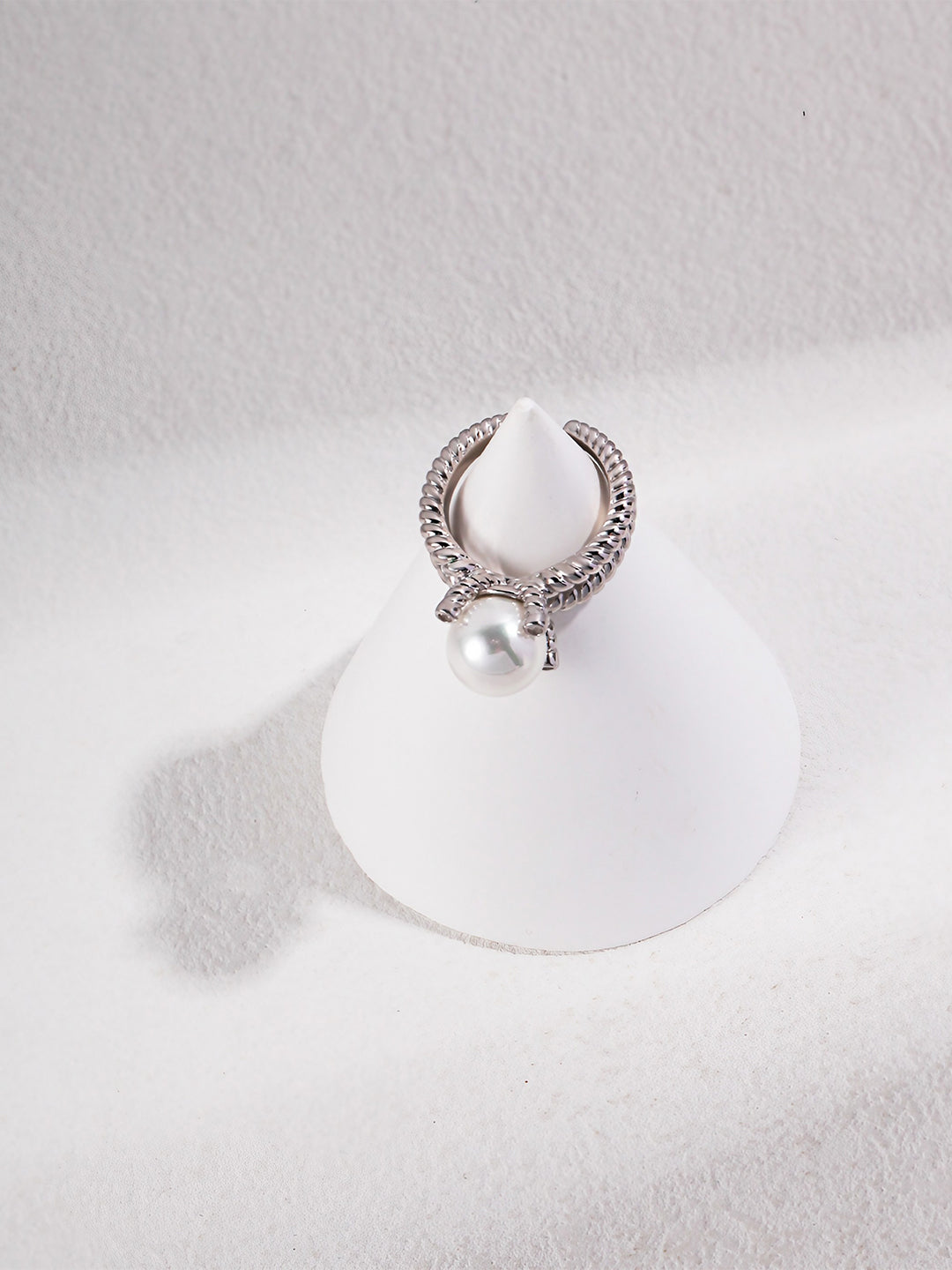 Celestial Gleam Shell Bead Ring-Rings-SoulAdorne