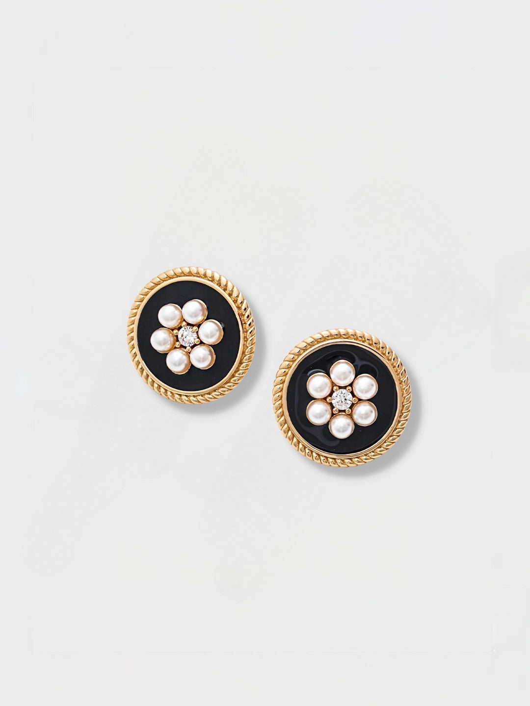 Classic Floral Stud Earrings-Earrings-SoulAdorne