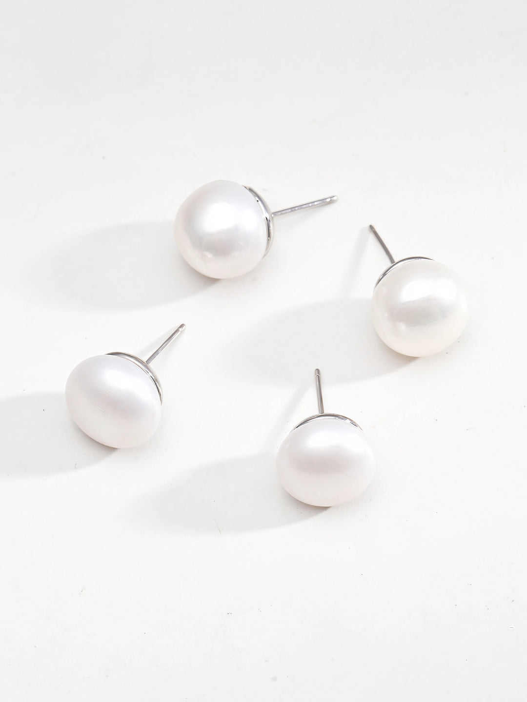 Classic Oblate Pearl Studs-Earrings-SoulAdorne