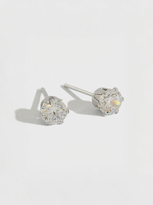 Classic Radiance Crystal Studs (4 Pairs)-Earrings-SoulAdorne