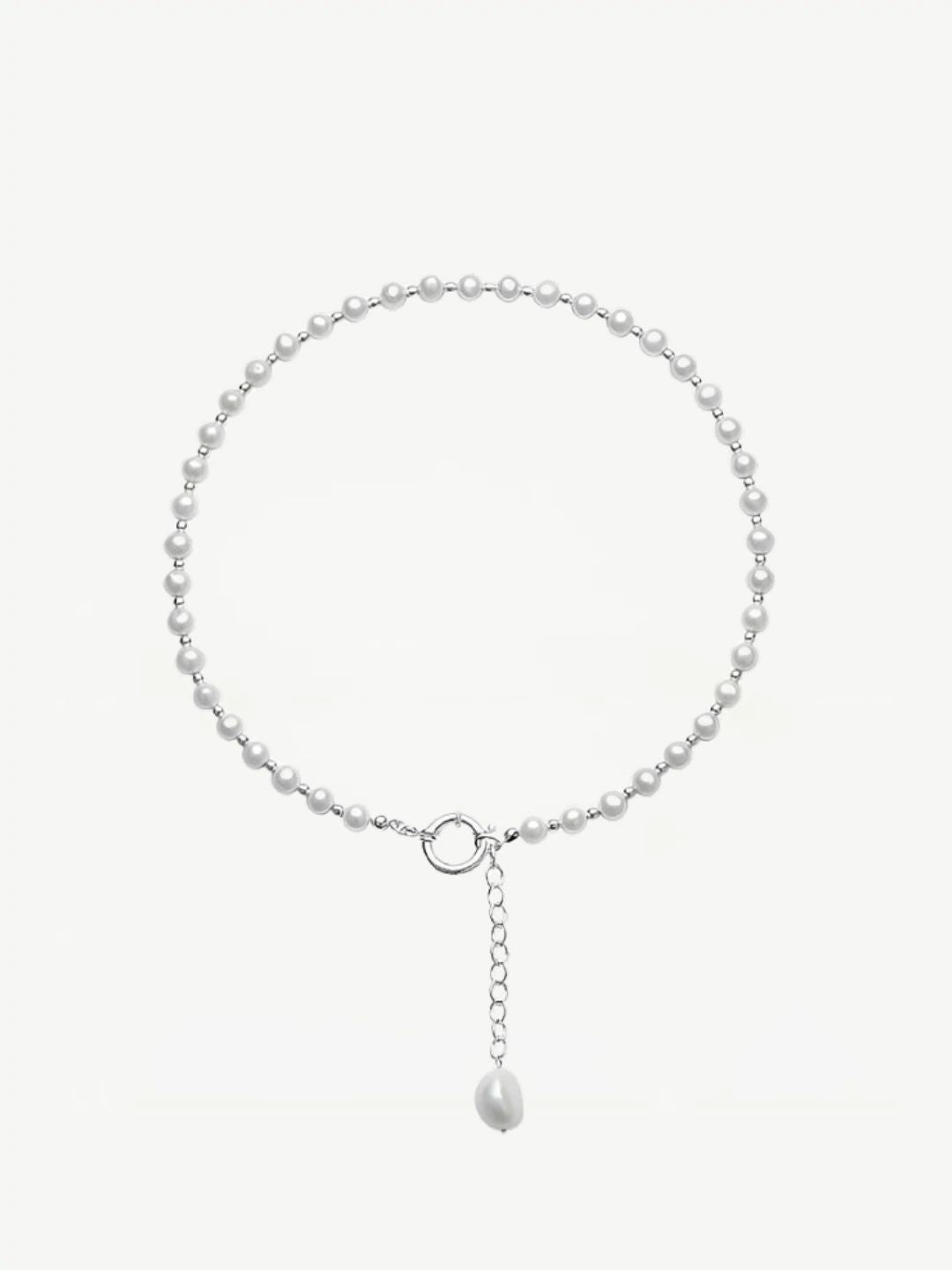 Pearl Droplet Circle Choker