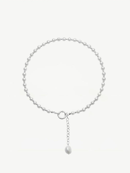 Pearl Droplet Circle Choker