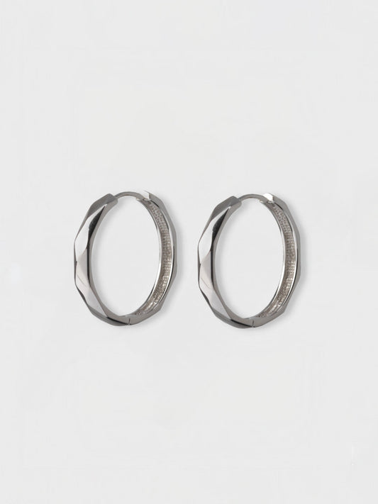 Diamond Edge Hoops-Earrings-SoulAdorne