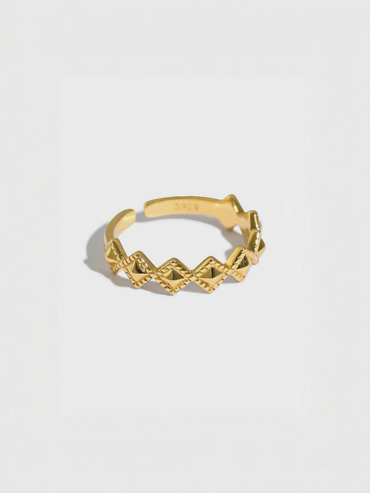 Diamond Pattern Ring-Rings-SoulAdorne