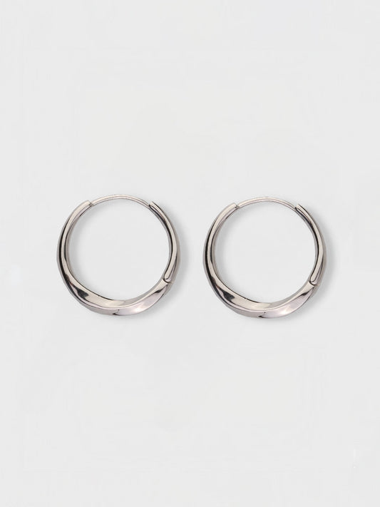 Eclipse Twist Hoop Earrings-Earrings-SoulAdorne