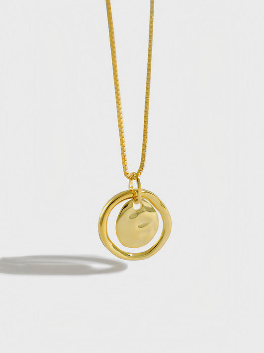 Ecliptic Circle Pendant Necklace-Necklaces-SoulAdorne