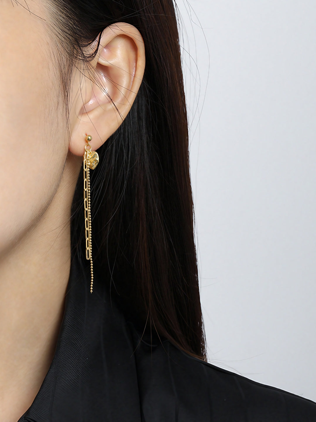 Elegant Chain Drop Earrings-Earrings-SoulAdorne