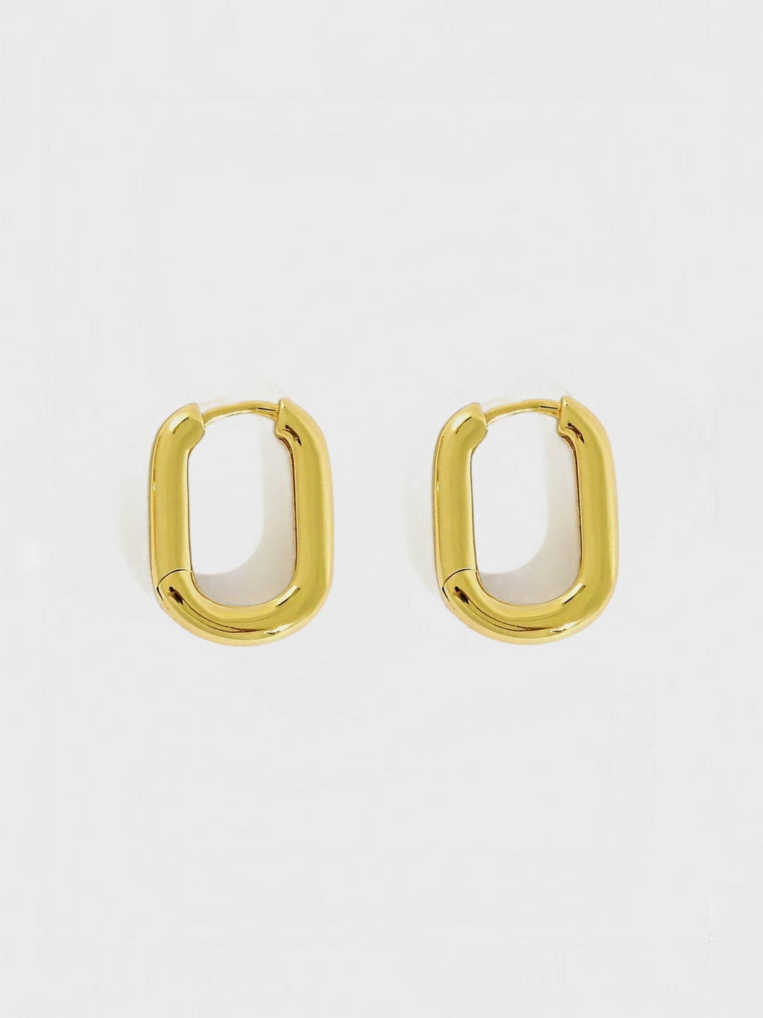 Ellipse Huggie Earrings-Earrings-SoulAdorne