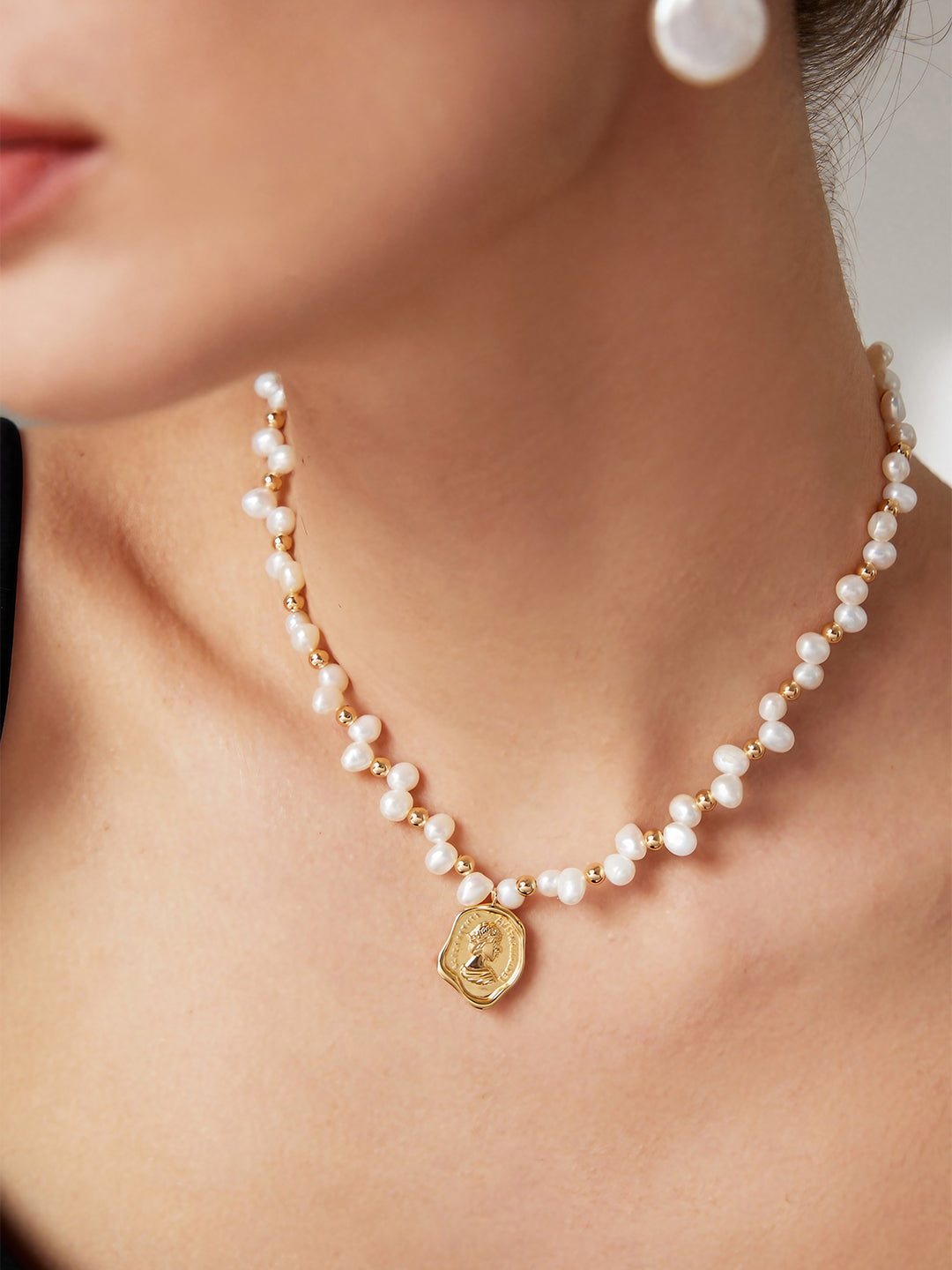 Elysian Grace Pearl Necklace-Necklaces-SoulAdorne