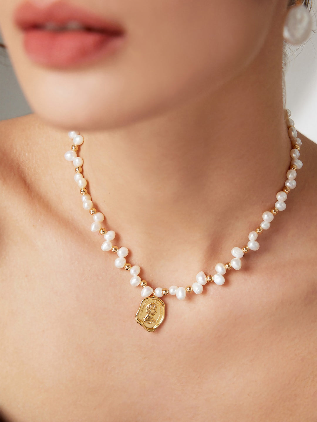 Elysian Grace Pearl Necklace-Necklaces-SoulAdorne