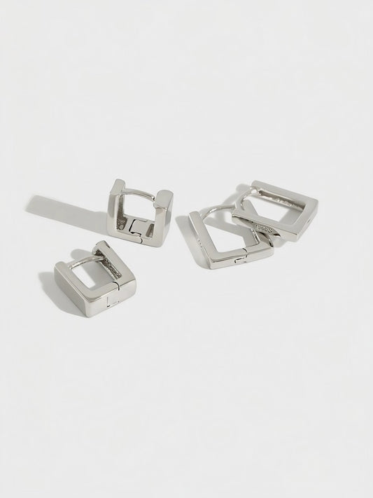 Geometric Allure Hinged Hoops-Earrings-SoulAdorne