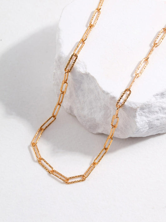 Geometric Glamour Link Necklace-Necklaces-SoulAdorne