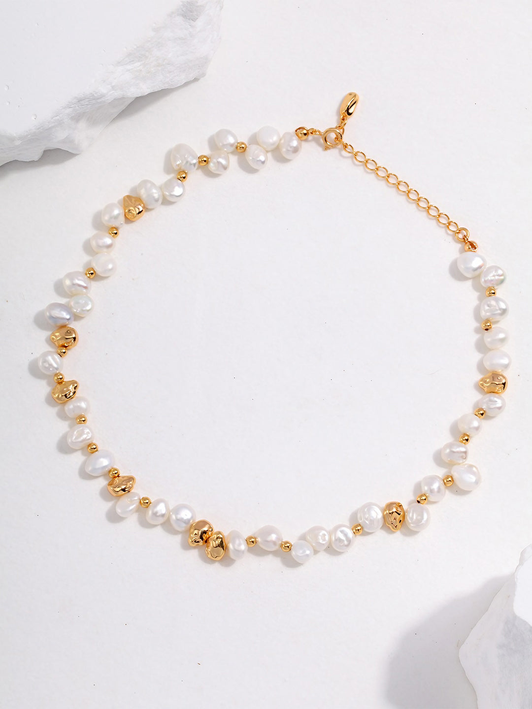 Gilded Pearl Harmony Necklace-Necklaces-SoulAdorne