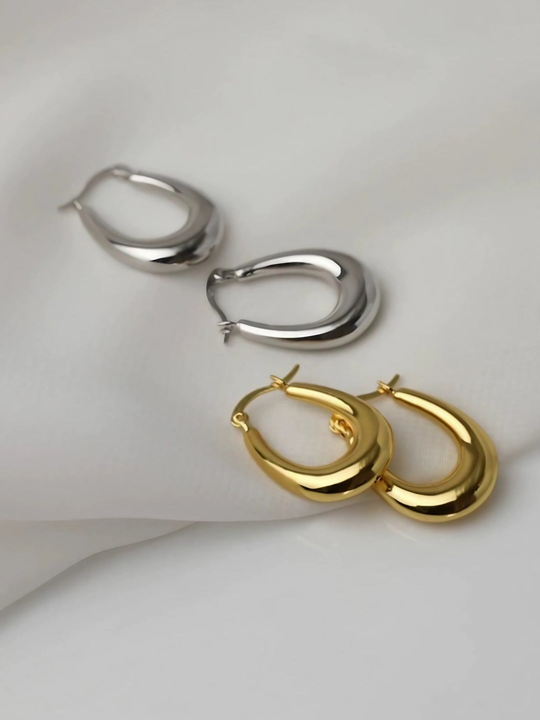 Gleam Teardrop Hoops-Earrings-SoulAdorne