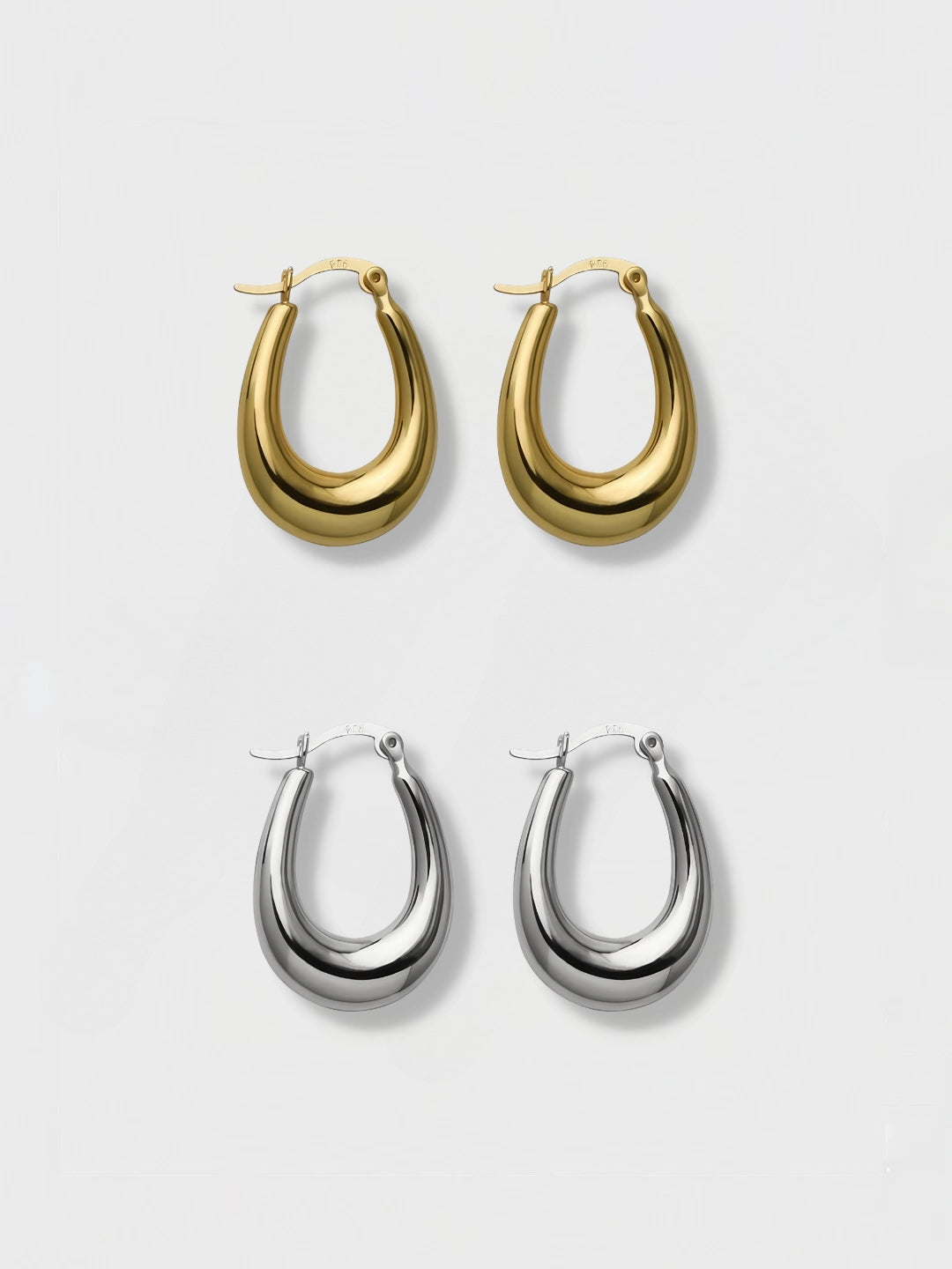 Gleam Teardrop Hoops-Earrings-SoulAdorne