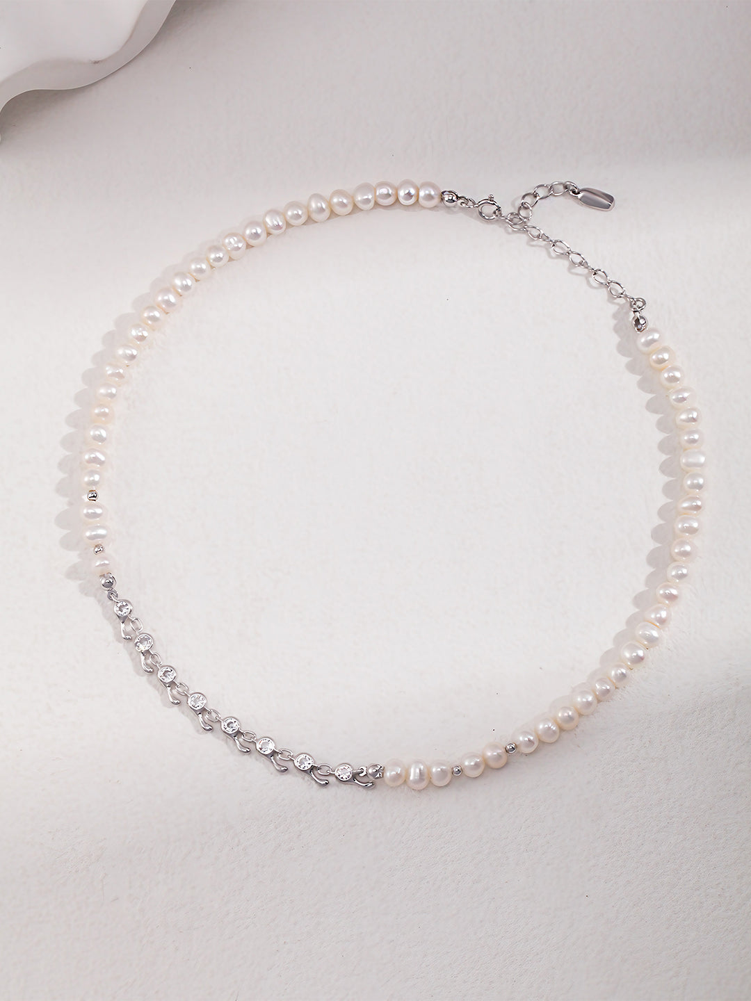 Glimmer Pearl Garland Necklace-Necklaces-SoulAdorne