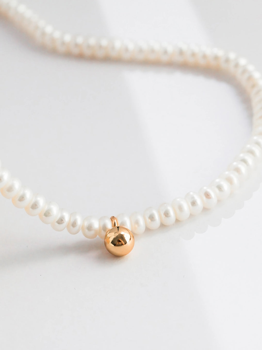 Golden Ball Pearl Necklack-Necklaces-SoulAdorne