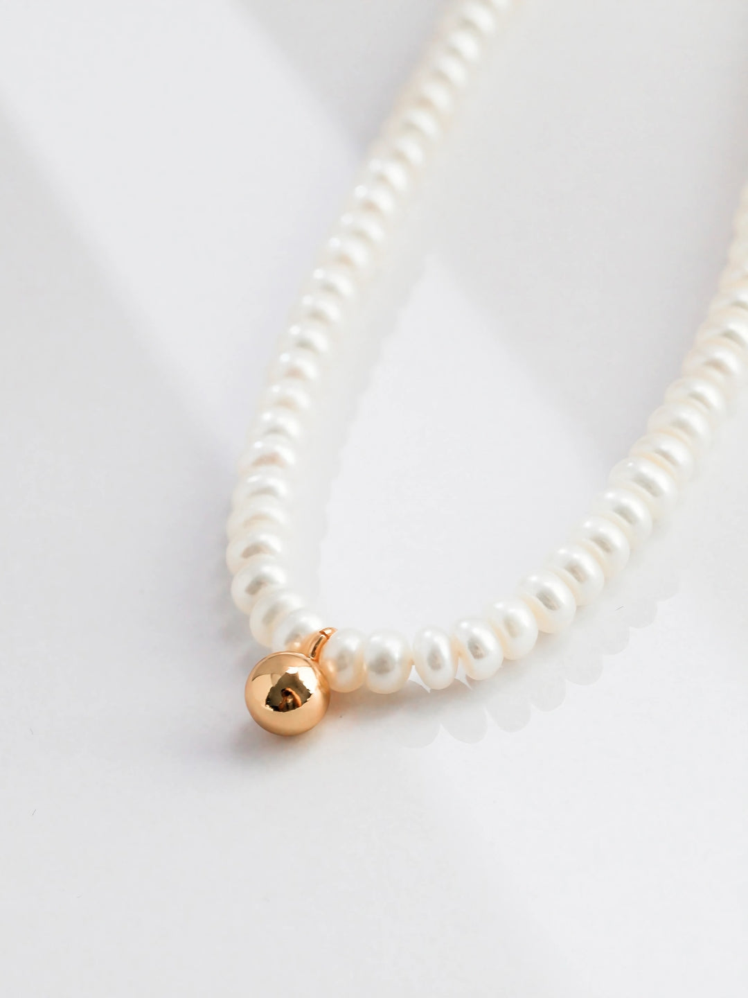 Golden Ball Pearl Necklack-Necklaces-SoulAdorne