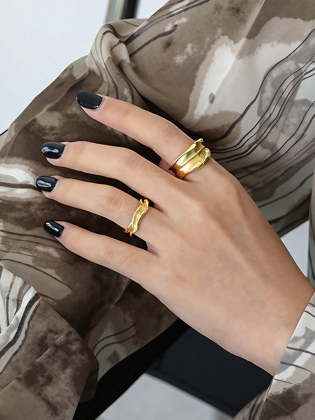 Golden Embrace Cuff Ring-Rings-SoulAdorne