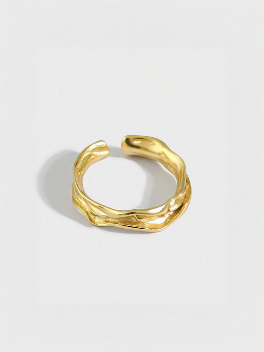 Golden Embrace Cuff Ring-Rings-SoulAdorne