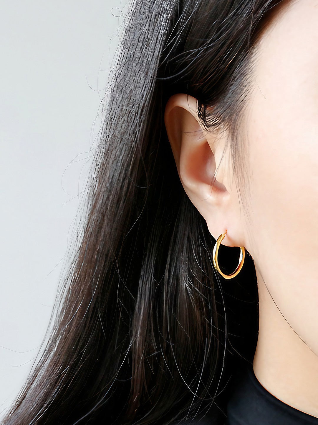 Golden Orbit Hoop Earring-Earrings-SoulAdorne