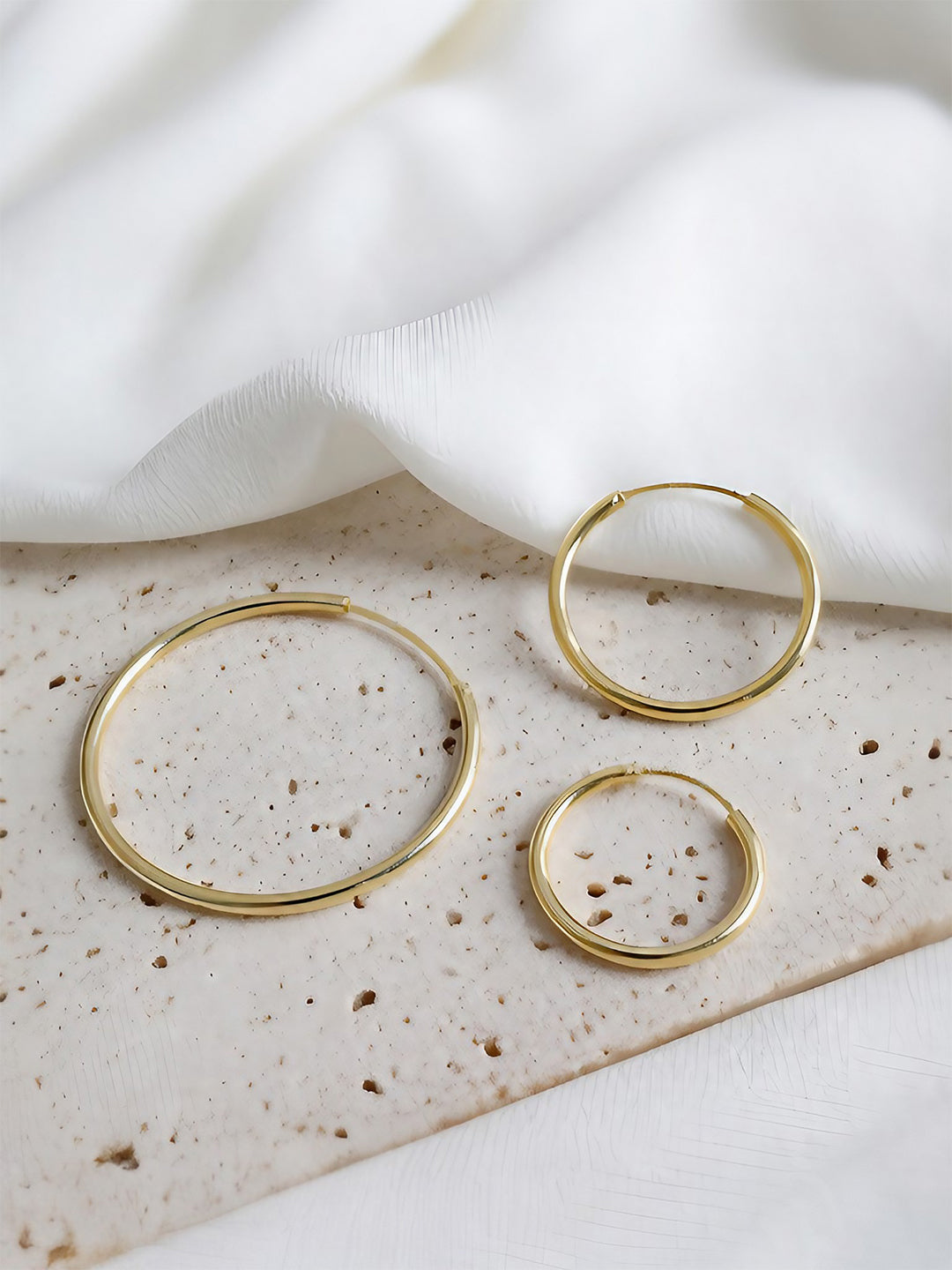 Golden Orbit Hoop Earring-Earrings-SoulAdorne