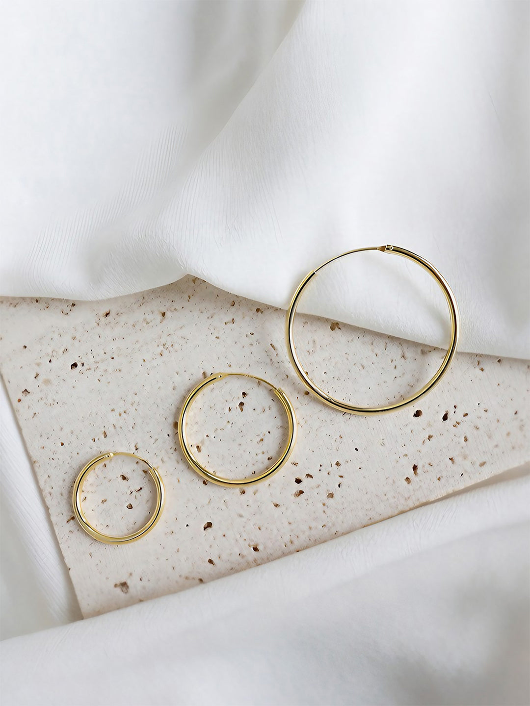 Golden Orbit Hoop Earring-Earrings-SoulAdorne